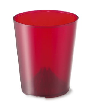 Wind-/Tropfschutzbecher, mit Loch. Farbe: farblos, rot, bernstein VE 50
