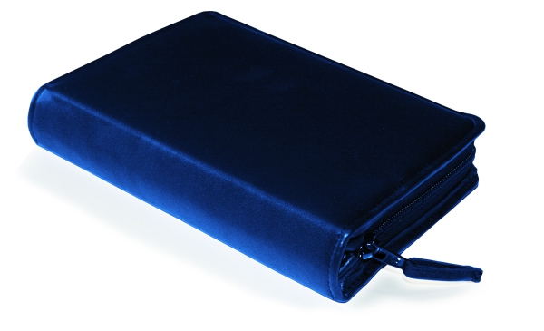 Gotteslob-Buchhülle Rindsleder genarbt, blau, ohne Prägung