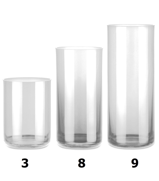 Ewiglichtölglas Nr. 8, gerader Rand, glasklar