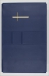 Preview: Gesangbuchhülle PVC wattiert, mit Goldkreuz geprägt, Farbe: blau