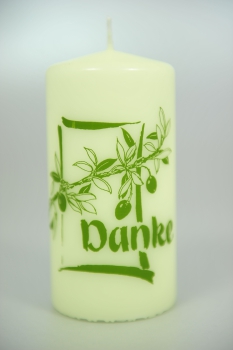 Spruchkerzen 120 x 60 mm, "Danke"