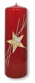 Weihnachtskerze 180/60 mm, "Stern"
