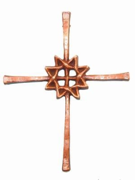 Bronzekreuz -mit Dornenkrone-