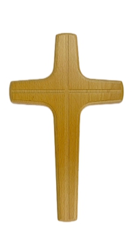 Holzkreuz mit eingrav. Kreuz, 290 x 175 mm