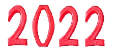 Osterkerzen-Verzierung, Ziffernsatz "2022"