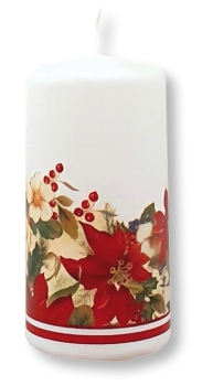 Weihnachtskerze 120/60 mm, "Weihnachtsstern"