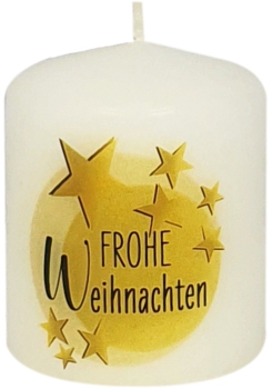 Weihnachtskerze   60x50 mm, Dek. 452