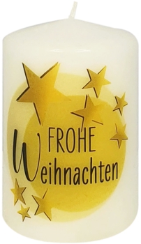 Weihnachtskerze 90x60 mm, Dek. 454