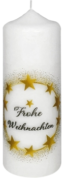 Weihnachtskerze 170x60 mm, Dek. 483