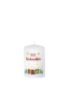Weihnachtskerze   90x60 mm, Dek. 490