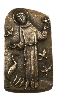 Bronzerelief "Franziskus"