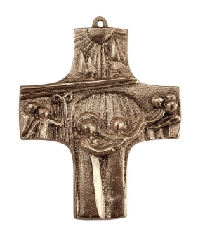 Bronze Kreuz - Jesus und Bartimäus