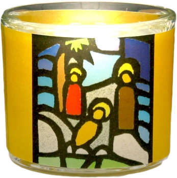 Glas-Licht-Blicke, "Krippenmotiv mit Rückseitentext" - Kopie