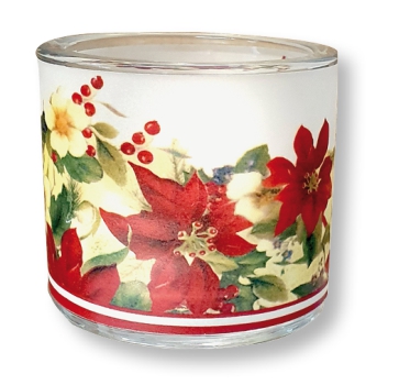Glas-Licht-Blicke "Weihnachtsstern" Größe: 57 x 65 mm, mit transparenter Leuchtkerze