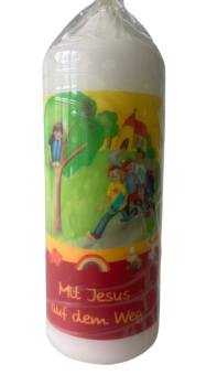 Kerze „Mit Jesus auf dem Weg“