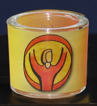 Glas-Windlicht "Ich bin die.....", Nr. 9036