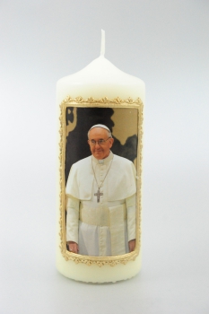 Papstkerze 150/60 mm, "Papst" Franziskus"