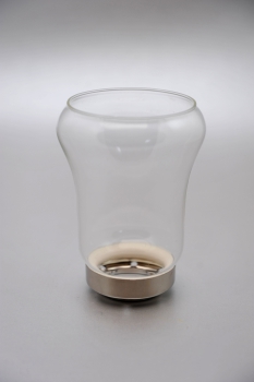 Flambeaux-Glas, Tulpenform, mit Nickel-Fassung