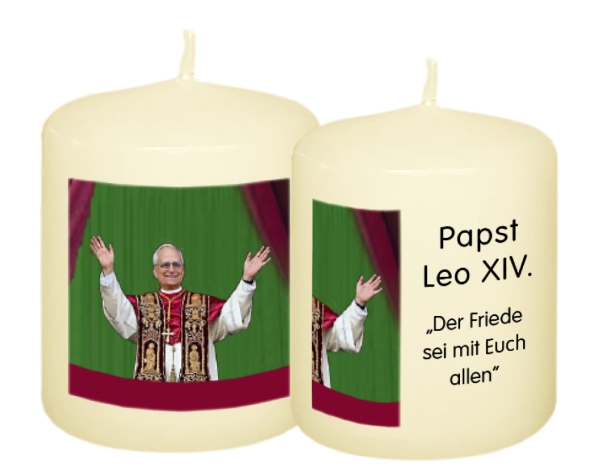 Papstkerze "Leo XIV.", 60/50 mm  (VE 4)