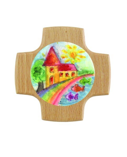 Holzkreuz - Regenbogen-Kirche