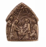 Bronzeplakette Nr. 801091 "Weihnachtsszene"