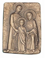 Bronzerelief -Heilige Familie-