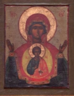 Ikone "Gottesmutter mit Jesukind"
