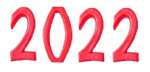 Osterkerzen-Verzierung, Ziffernsatz "2022"
